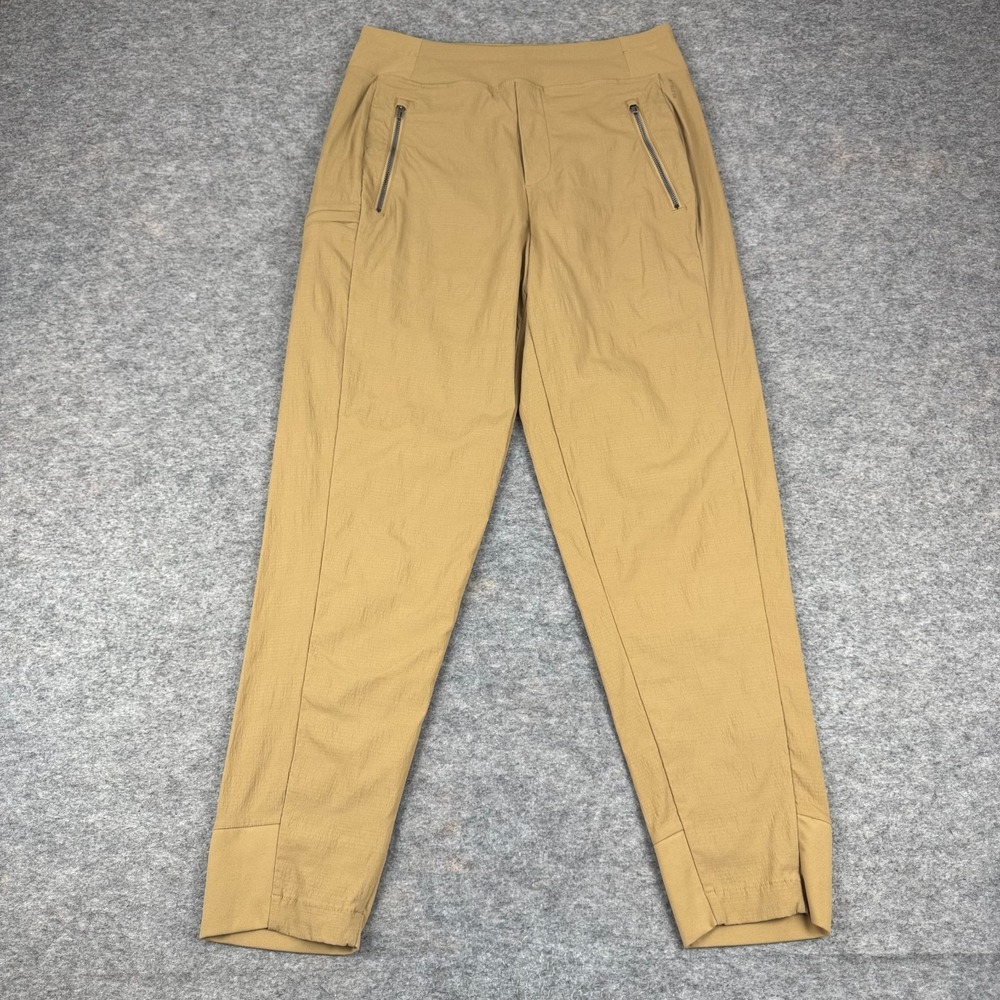 Athleta Trekkie North High Rise Joggers 28" Nylon Stretch Brown Womens 6 - Picture 2 of 14